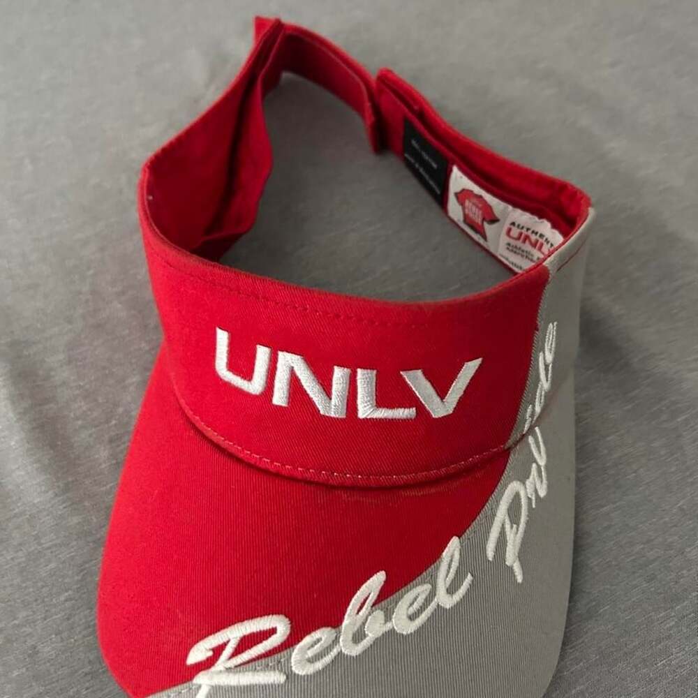 UNLV Rebels Visor Red Gray Adjustable Cotton Athletic Dept